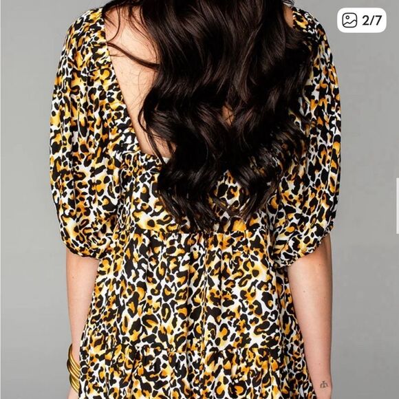 Buddy Love Becca Babydoll Dress Animal Print Allycat NEW - Picture 4 of 13